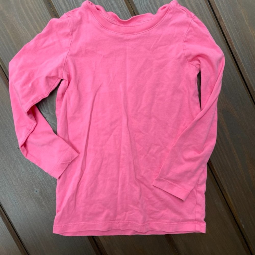 long sleeve slim tee in peony